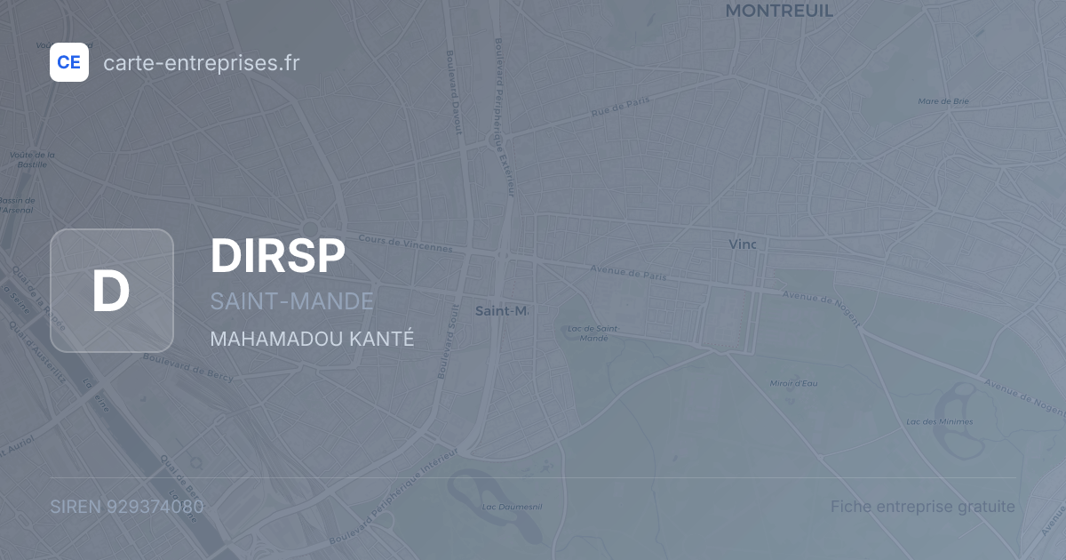 DIRSP — 929374080 — fiche entreprise
