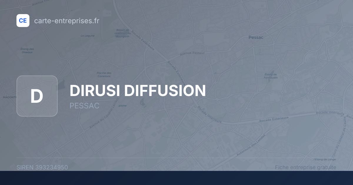 DIRUSI DIFFUSION — 393234950 — fiche entreprise