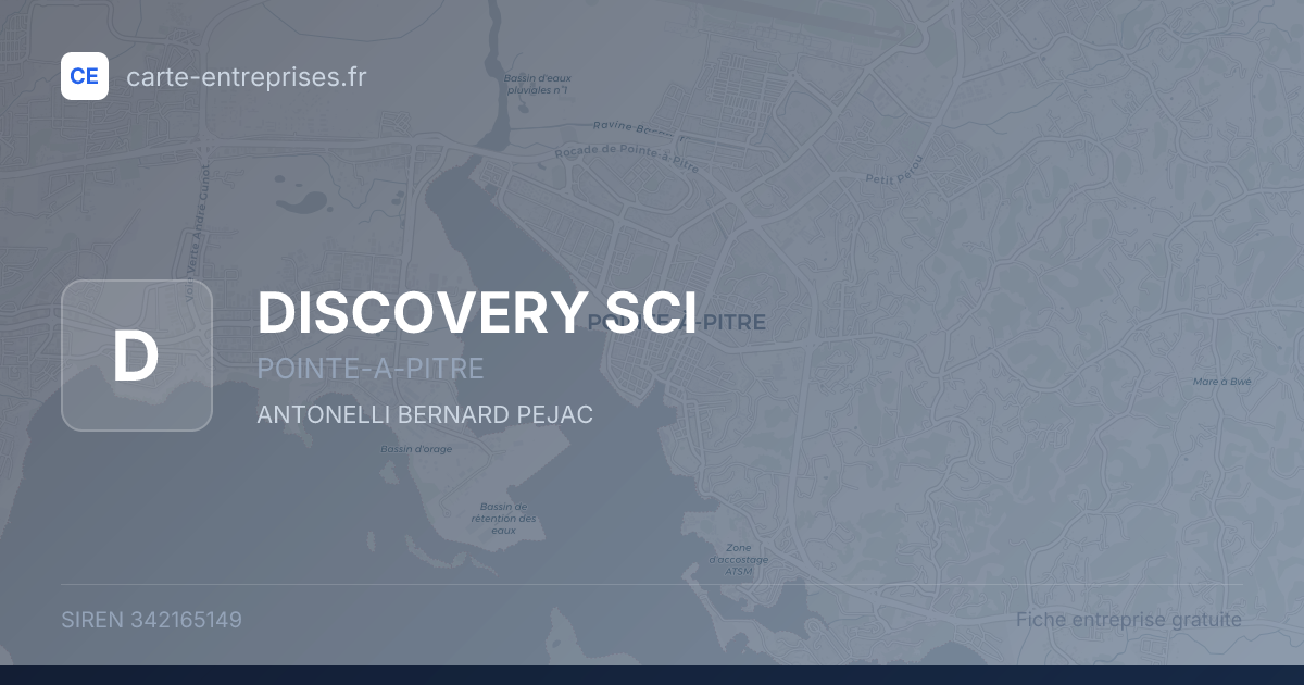 DISCOVERY SCI — 342165149 — fiche entreprise