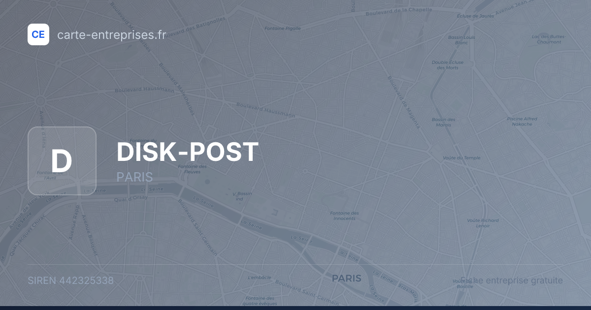 DISK-POST — 442325338 — fiche entreprise