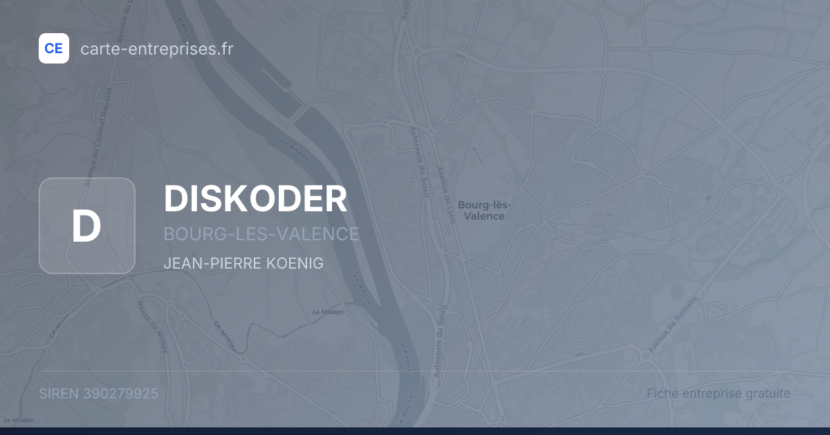 DISKODER — 390279925 — fiche entreprise