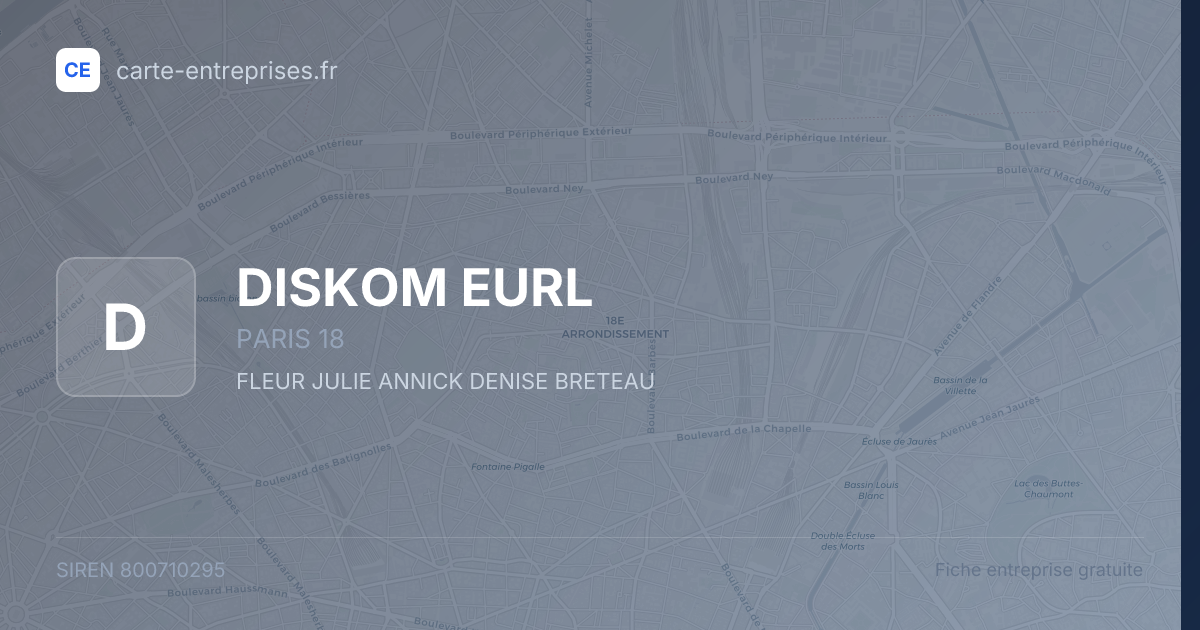 DISKOM EURL — 800710295 — fiche entreprise
