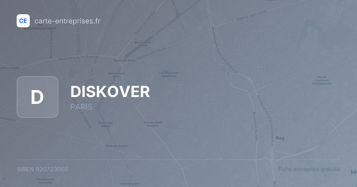 DISKOVER — 820723005 — fiche entreprise