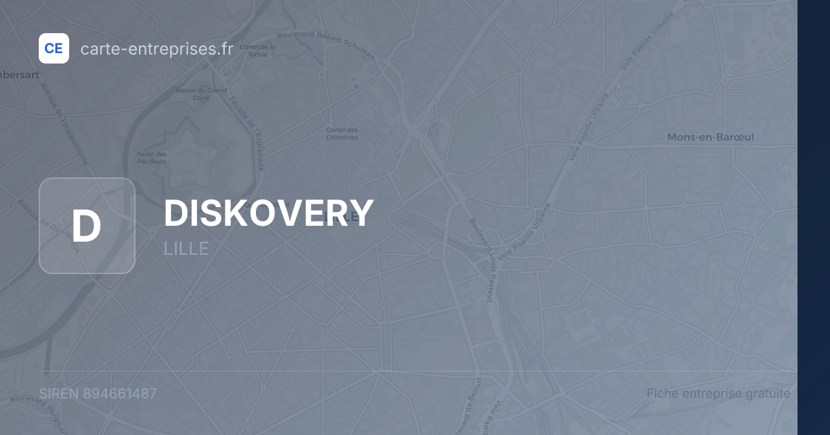 DISKOVERY — 894661487 — fiche entreprise