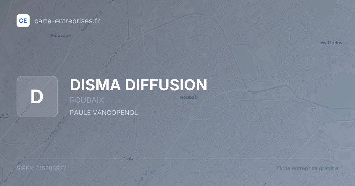 DISMA DIFFUSION — 415283977 — fiche entreprise