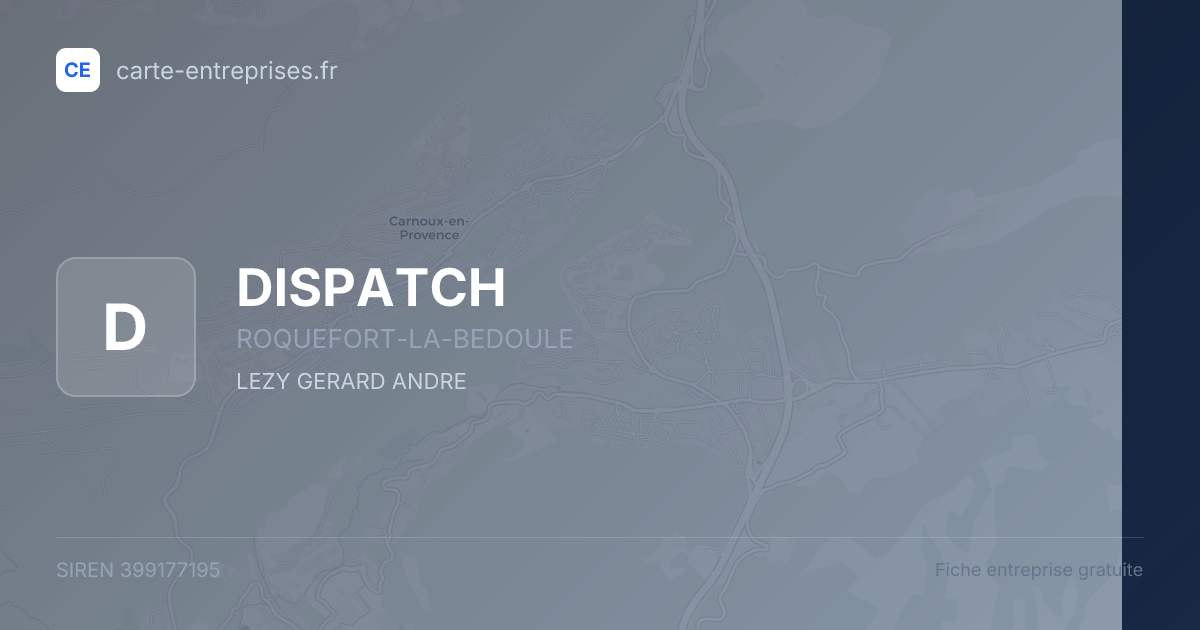 DISPATCH — 399177195 — fiche entreprise