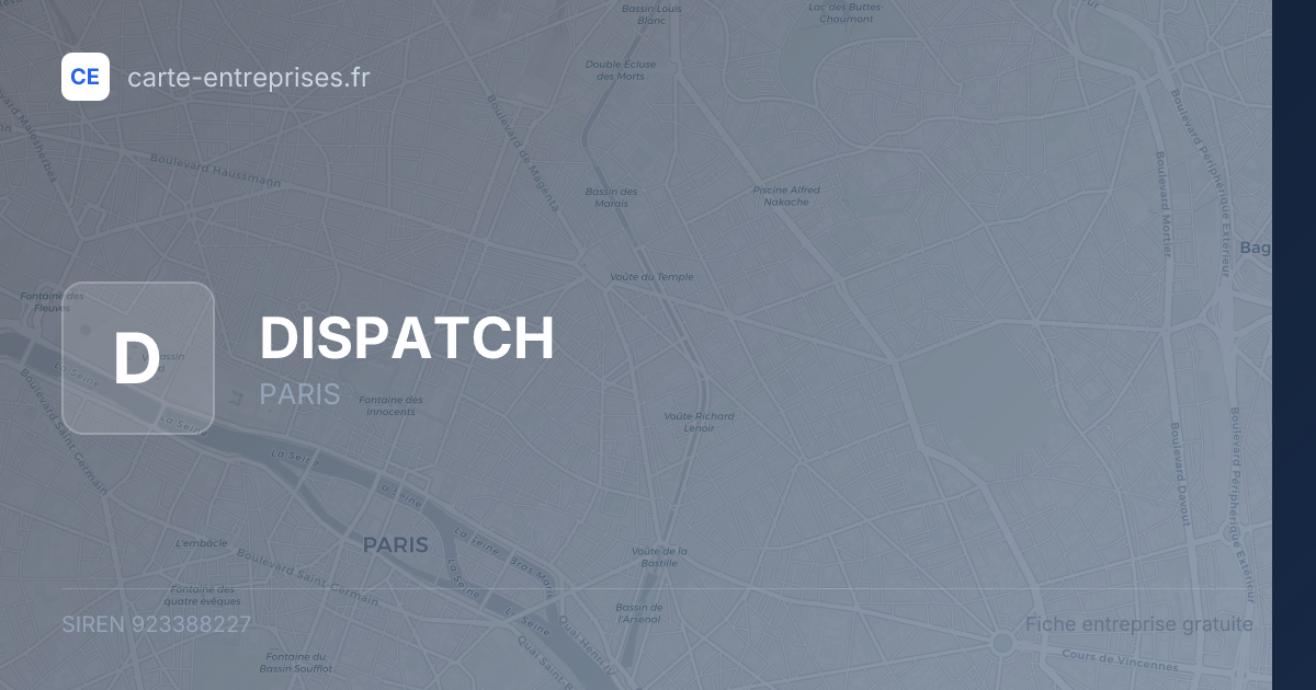 DISPATCH — 923388227 — fiche entreprise