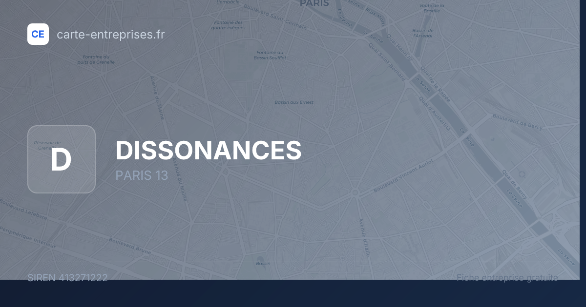 DISSONANCES — 413271222 — fiche entreprise