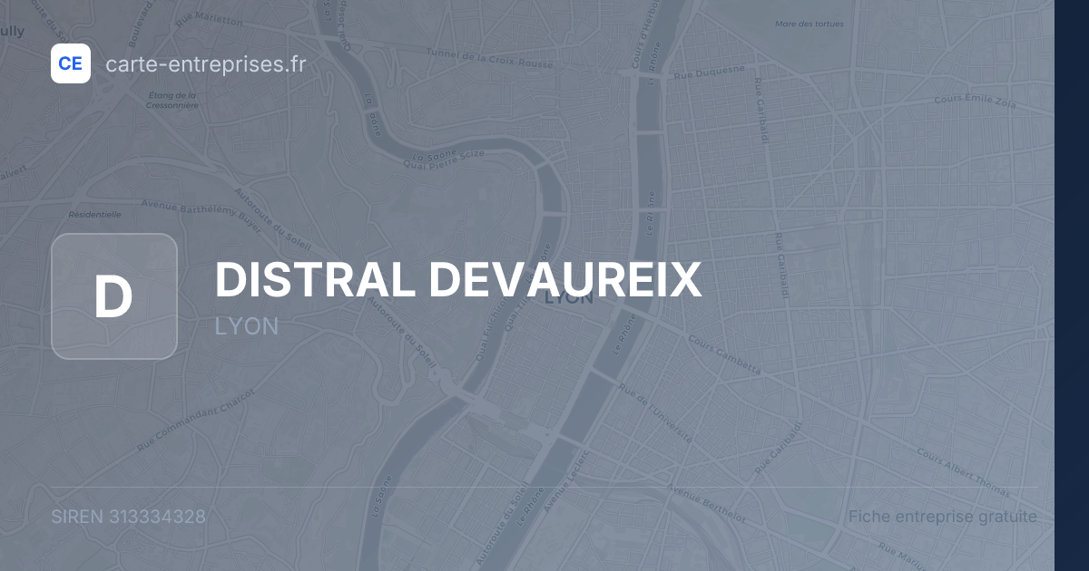 DISTRAL DEVAUREIX — 313334328 — fiche entreprise