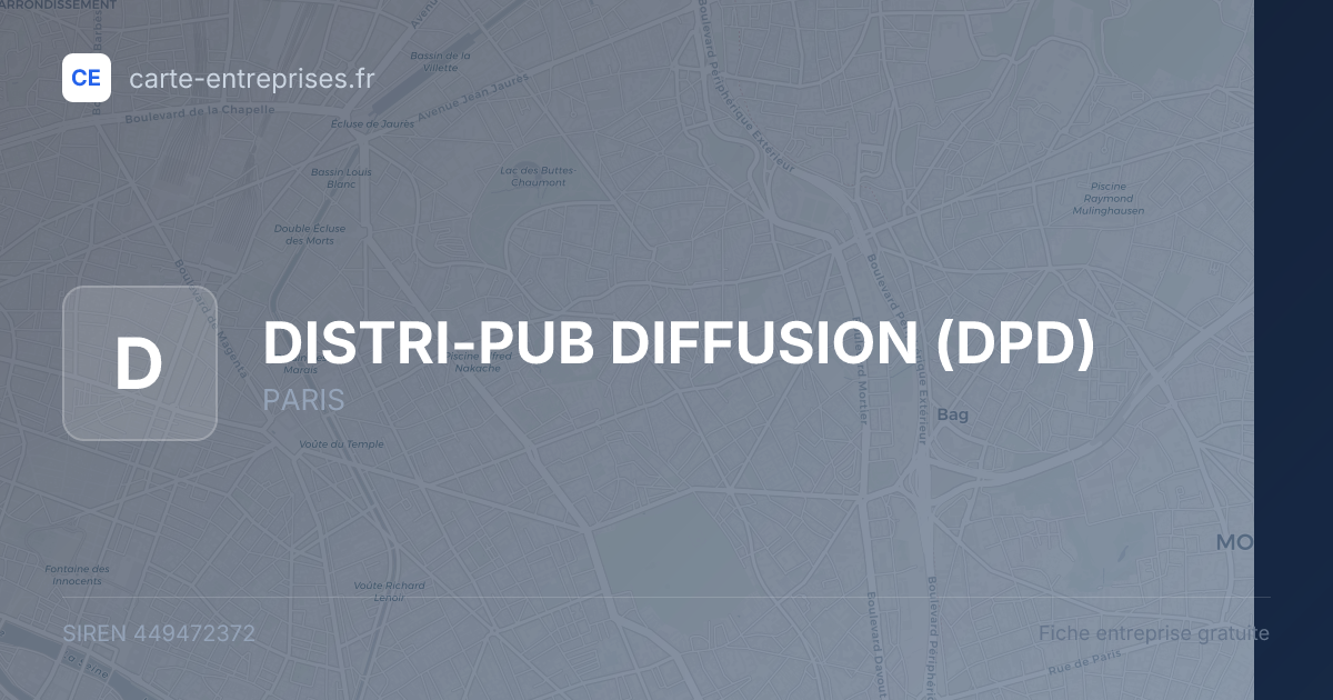 DISTRI-PUB DIFFUSION (DPD) — 449472372 — fiche entreprise