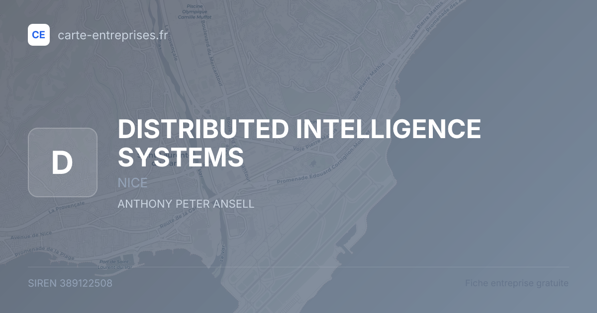 DISTRIBUTED INTELLIGENCE SYSTEMS — 389122508 — fiche entreprise