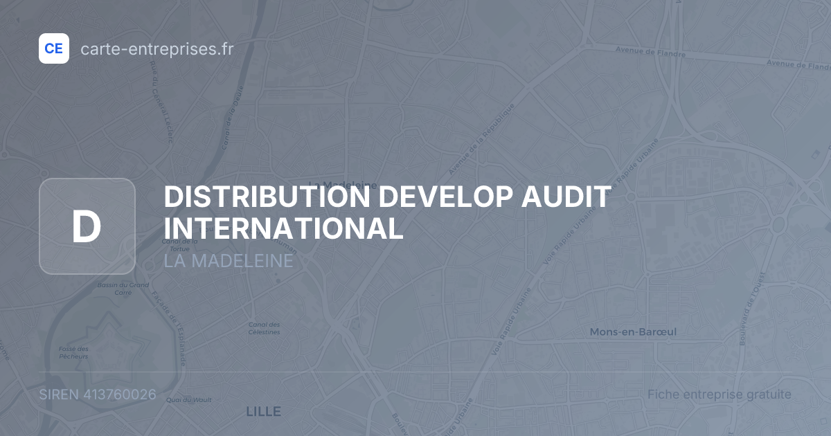 DISTRIBUTION DEVELOP AUDIT INTERNATIONAL — 413760026 — fiche entreprise