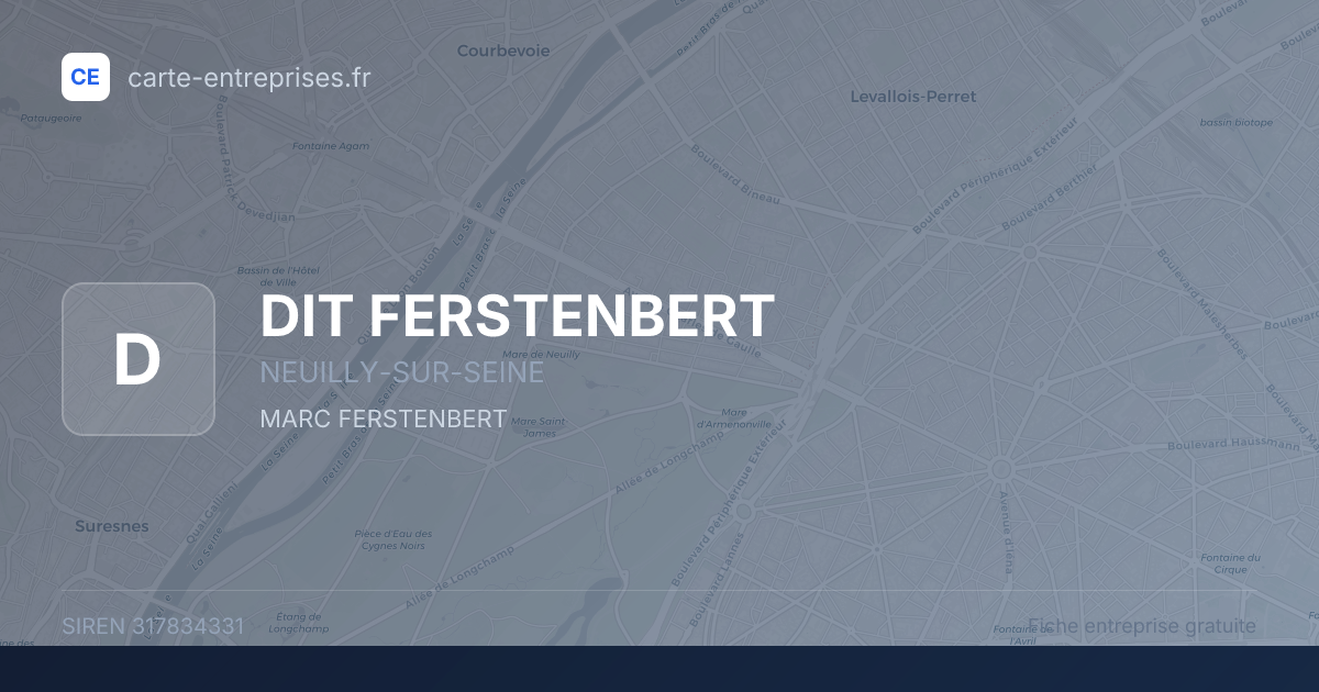 DIT FERSTENBERT — 317834331 — fiche entreprise