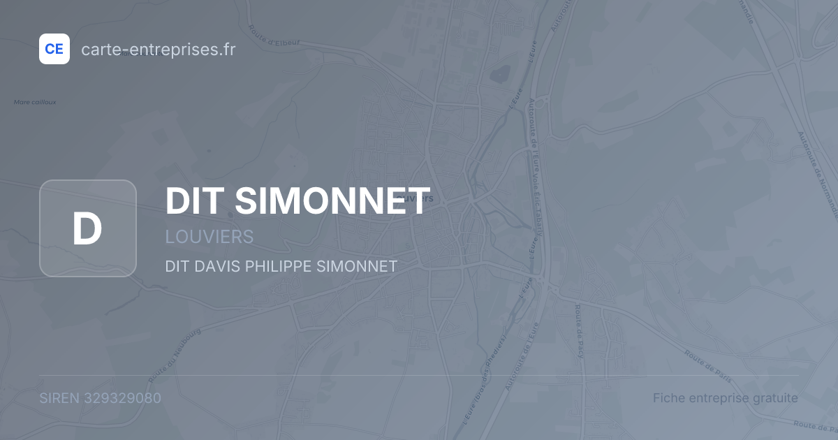 DIT SIMONNET — 329329080 — fiche entreprise