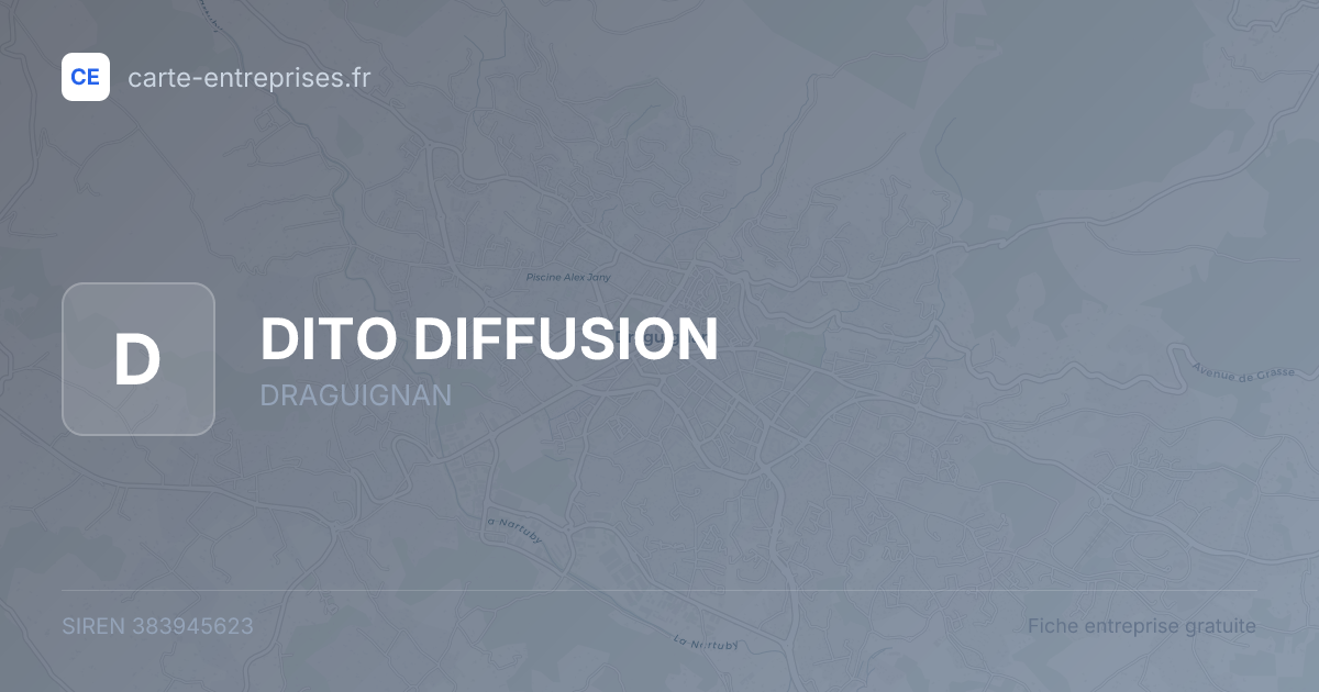 DITO DIFFUSION — 383945623 — fiche entreprise