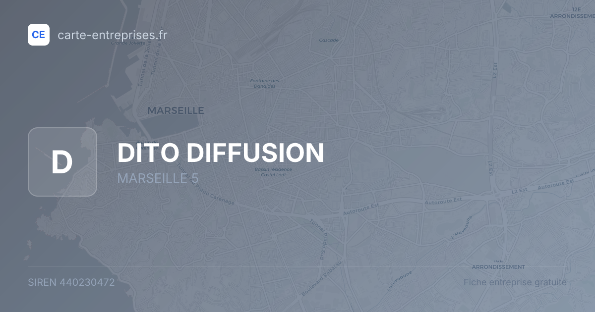 DITO DIFFUSION — 440230472 — fiche entreprise