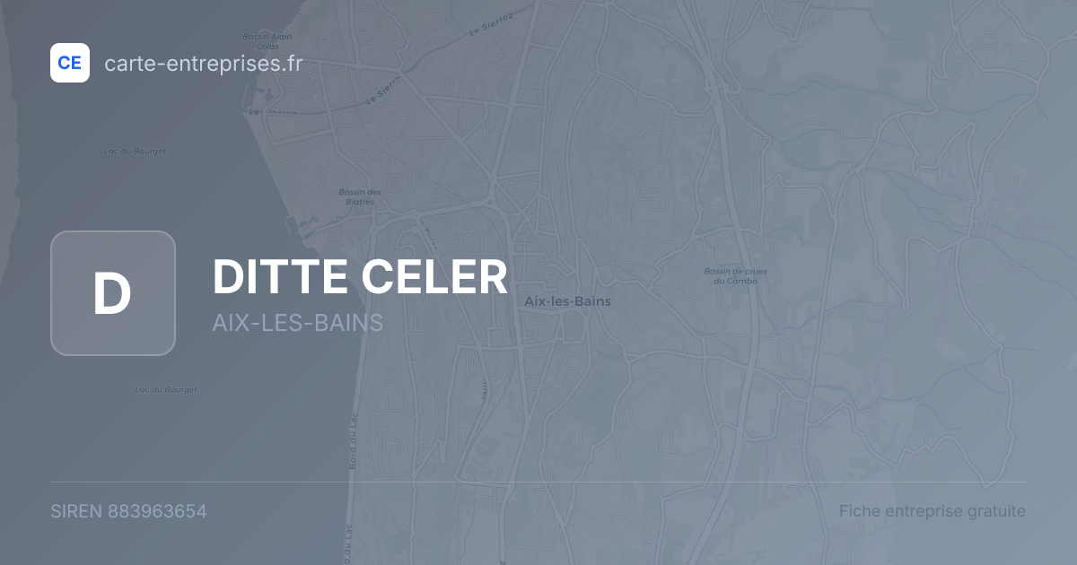 DITTE CELER — 883963654 — fiche entreprise