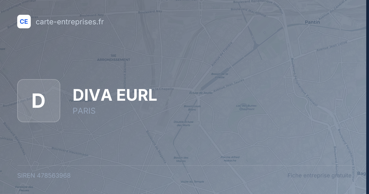 DIVA EURL — 478563968 — fiche entreprise