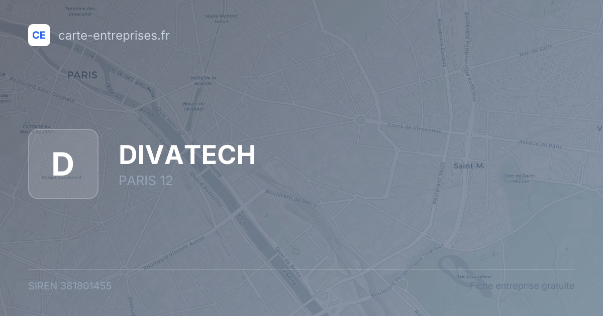 DIVATECH — 381801455 — fiche entreprise