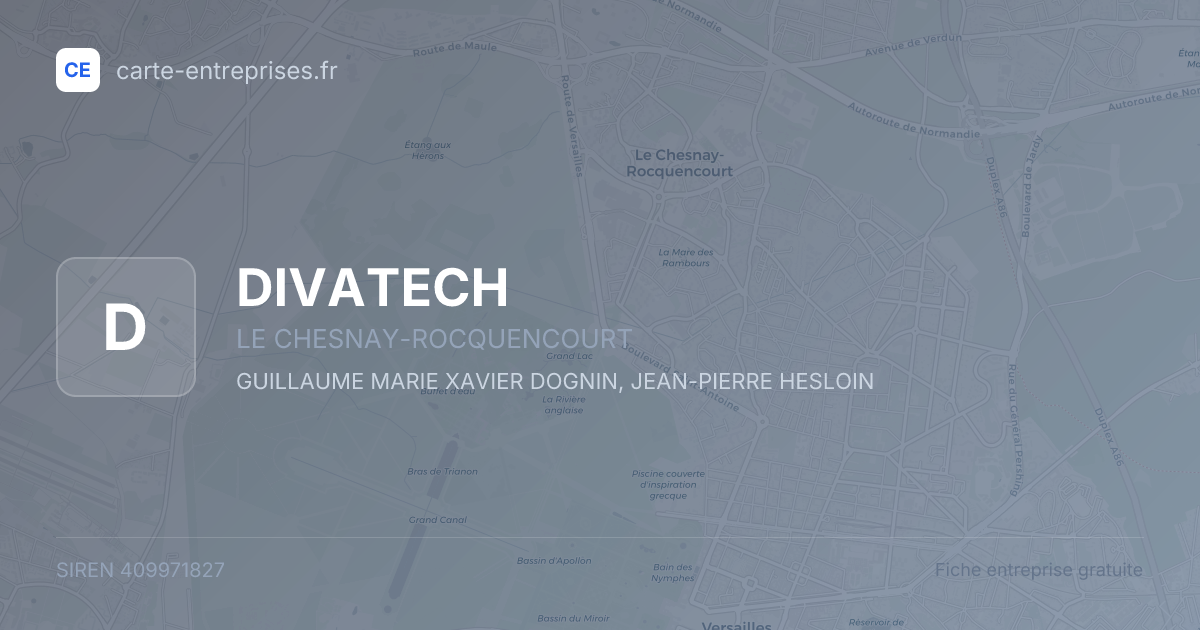 DIVATECH — 409971827 — fiche entreprise