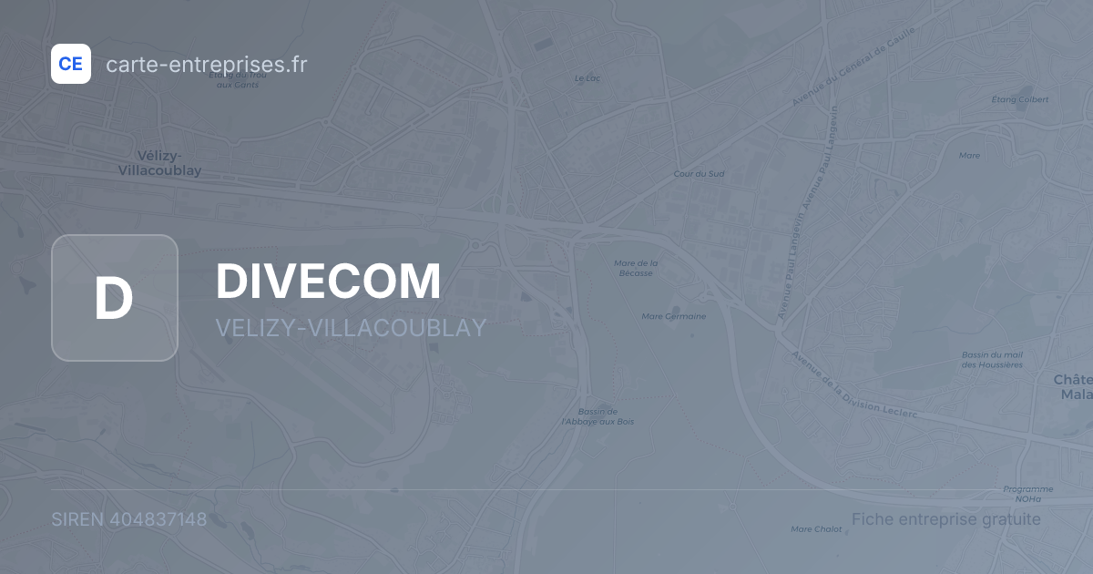 DIVECOM — 404837148 — fiche entreprise