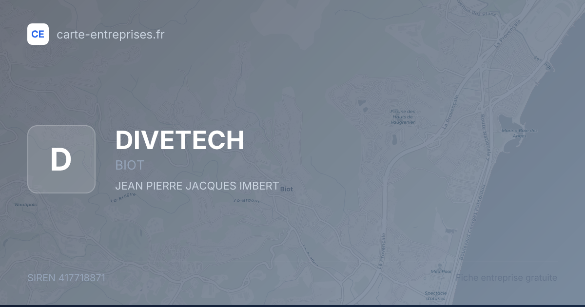 DIVETECH — 417718871 — fiche entreprise