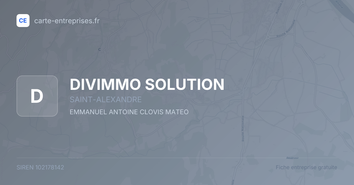 DIVIMMO SOLUTION — 102178142 — fiche entreprise