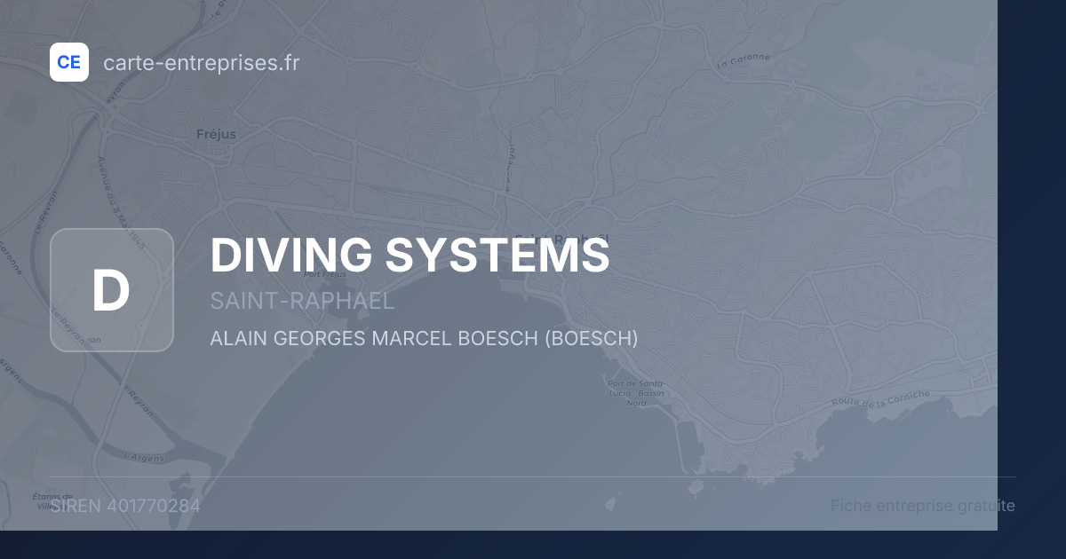 DIVING SYSTEMS — 401770284 — fiche entreprise