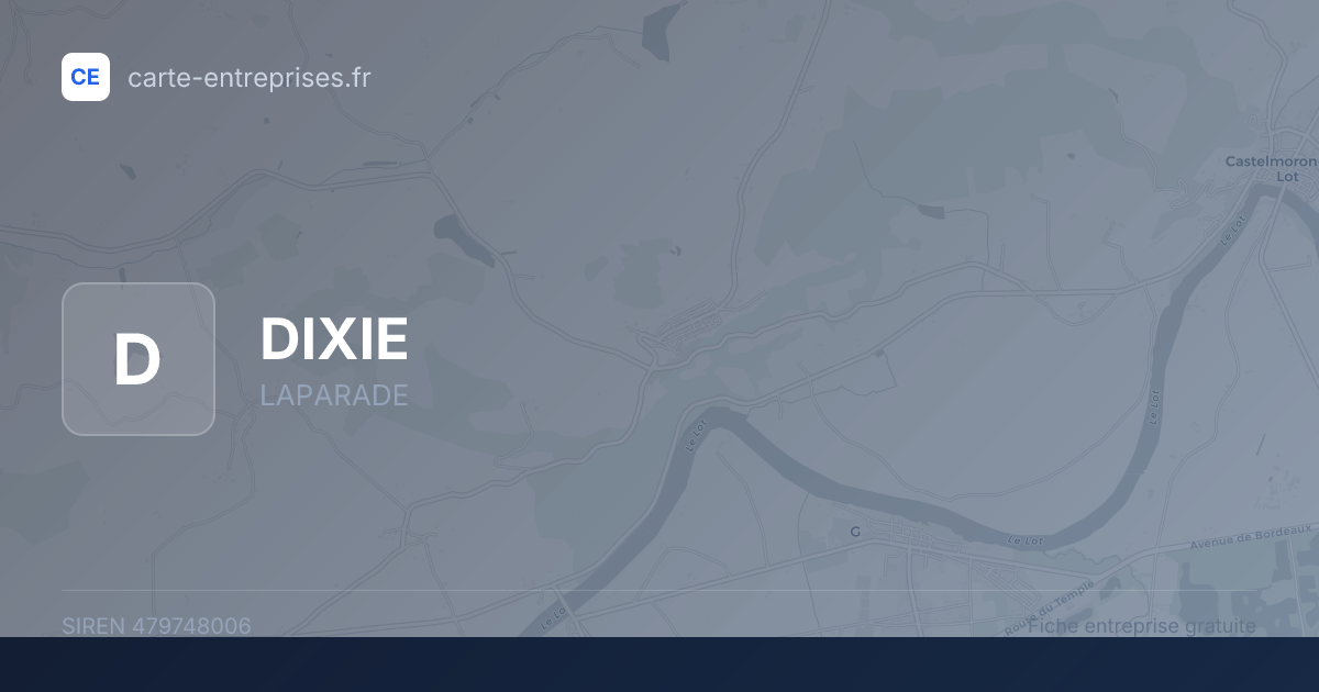 DIXIE — 479748006 — fiche entreprise