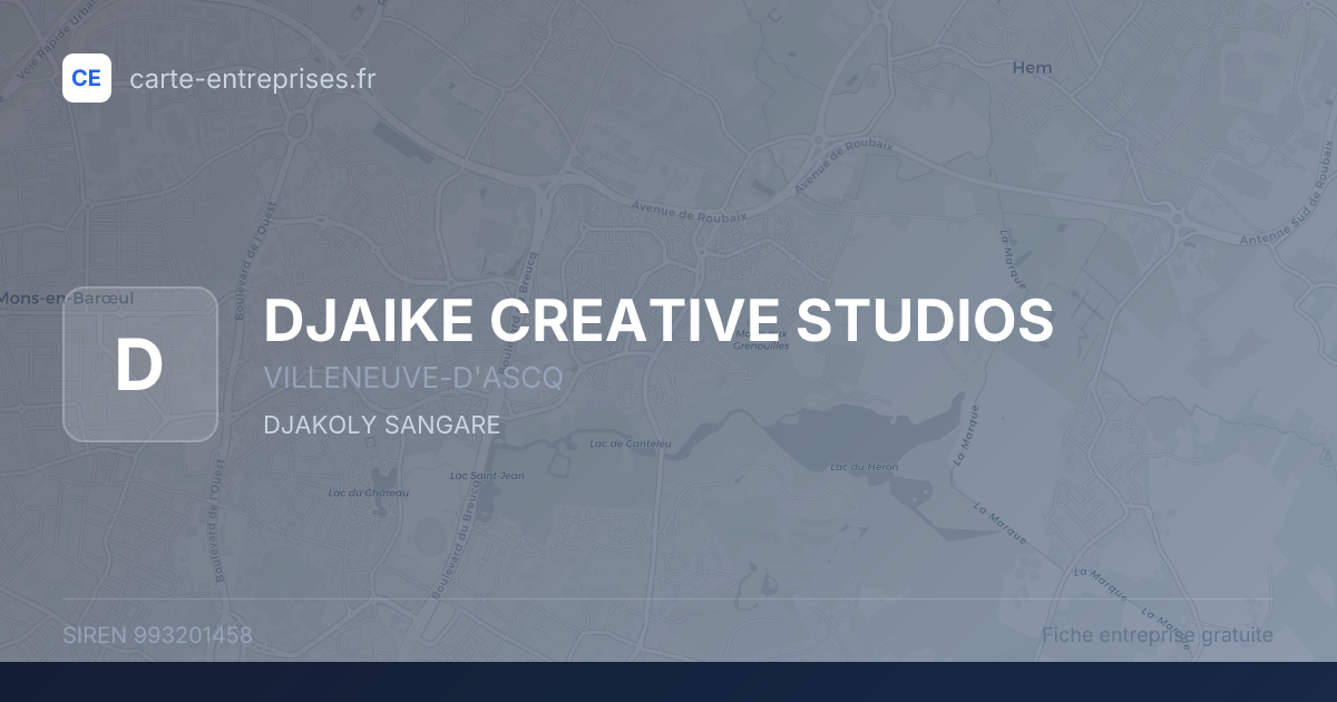 DJAIKE CREATIVE STUDIOS — 993201458 — fiche entreprise