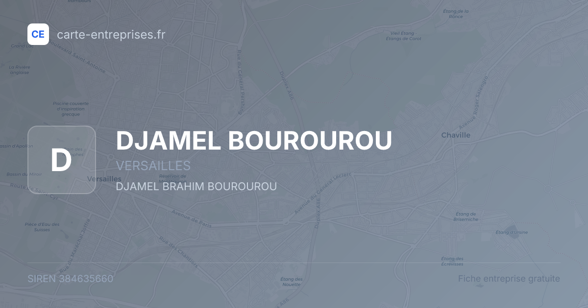 DJAMEL BOUROUROU — 384635660 — fiche entreprise