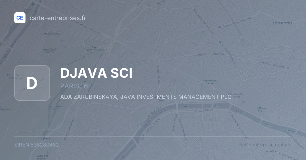 DJAVA SCI — 538280462 — fiche entreprise