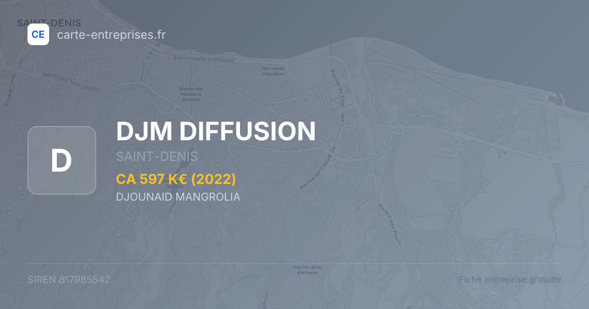 DJM DIFFUSION — 817985542 — fiche entreprise