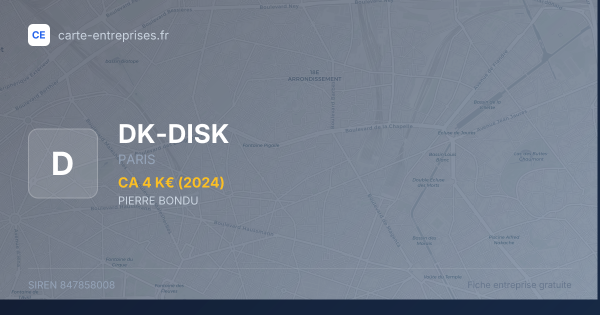 DK-DISK — 847858008 — fiche entreprise