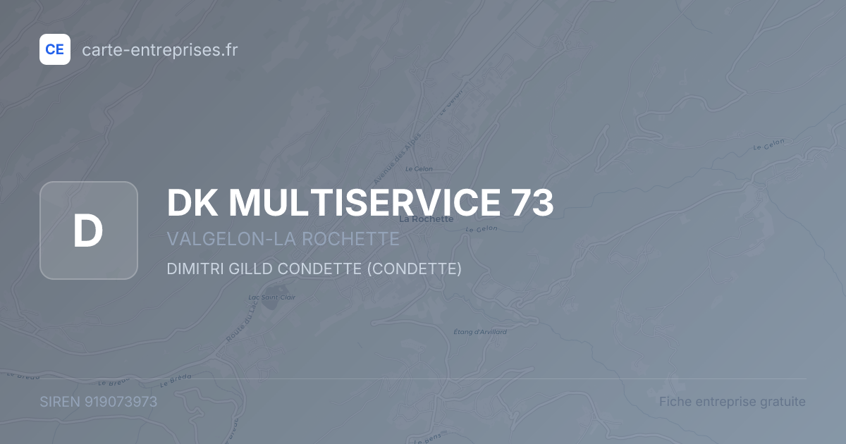 DK MULTISERVICE 73 — 919073973 — fiche entreprise