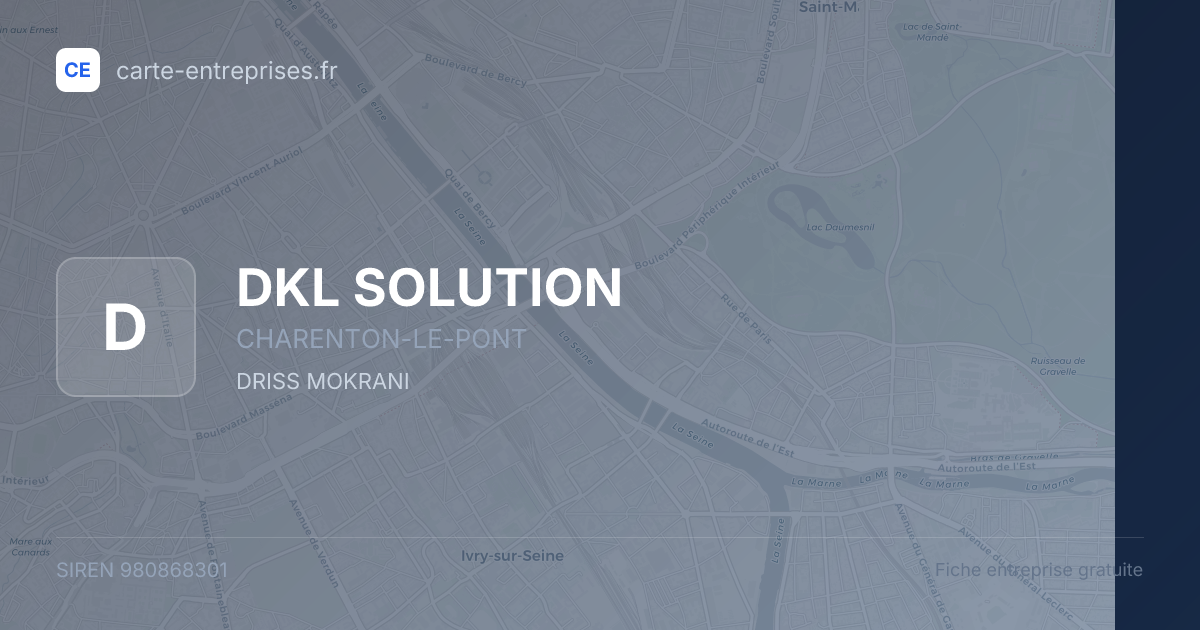 DKL SOLUTION — 980868301 — fiche entreprise