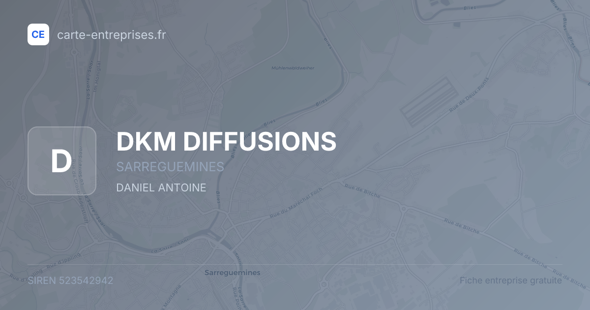 DKM DIFFUSIONS — 523542942 — fiche entreprise