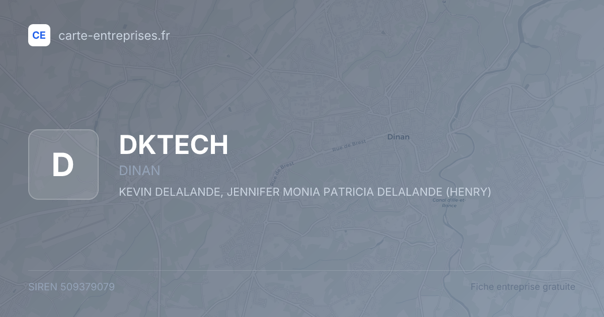 DKTECH — 509379079 — fiche entreprise