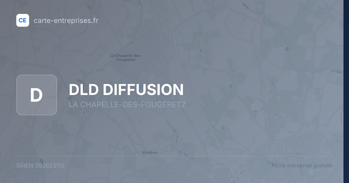 DLD DIFFUSION — 392623112 — fiche entreprise