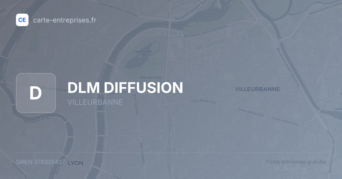 DLM DIFFUSION — 378325427 — fiche entreprise