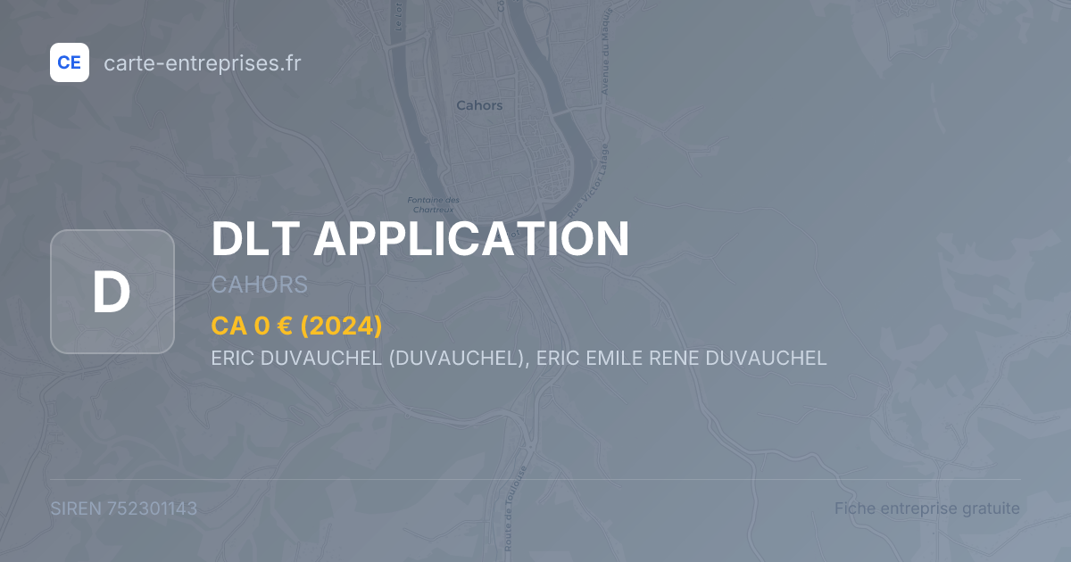 DLT APPLICATION — 752301143 — fiche entreprise