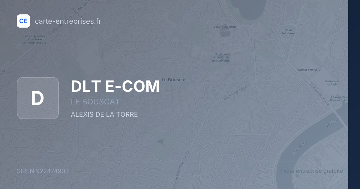 DLT E-COM — 922474903 — fiche entreprise