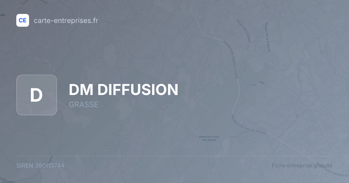 DM DIFFUSION — 390113744 — fiche entreprise