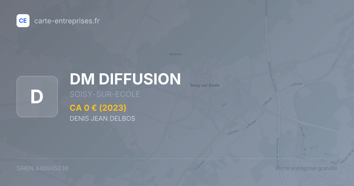 DM DIFFUSION — 448945238 — fiche entreprise
