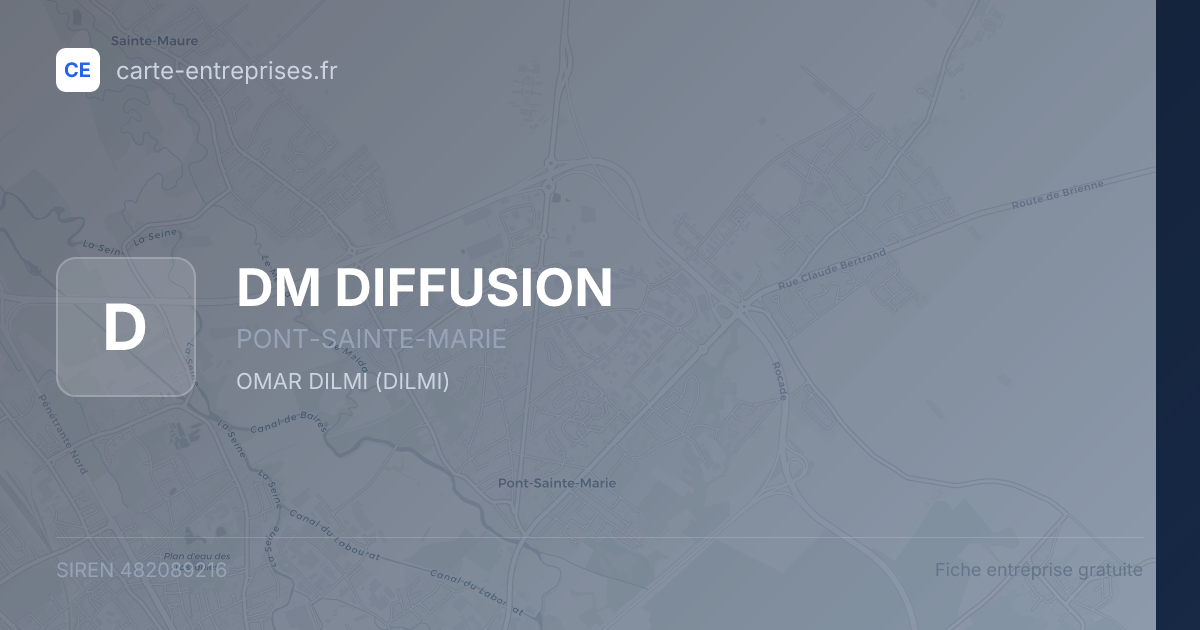 DM DIFFUSION — 482089216 — fiche entreprise