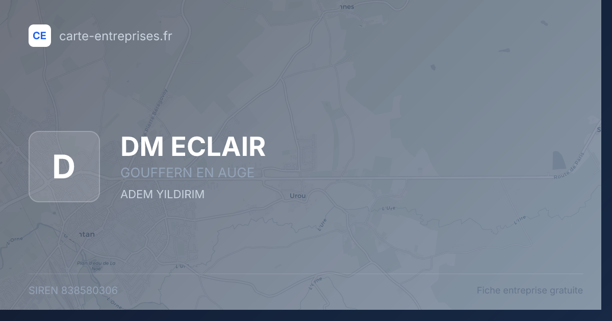 DM ECLAIR — 838580306 — fiche entreprise
