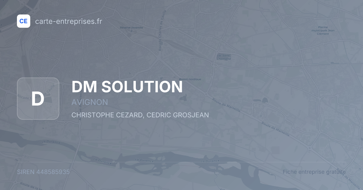 DM SOLUTION — 448585935 — fiche entreprise