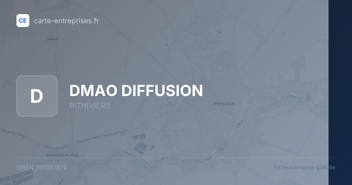 DMAO DIFFUSION — 398987875 — fiche entreprise