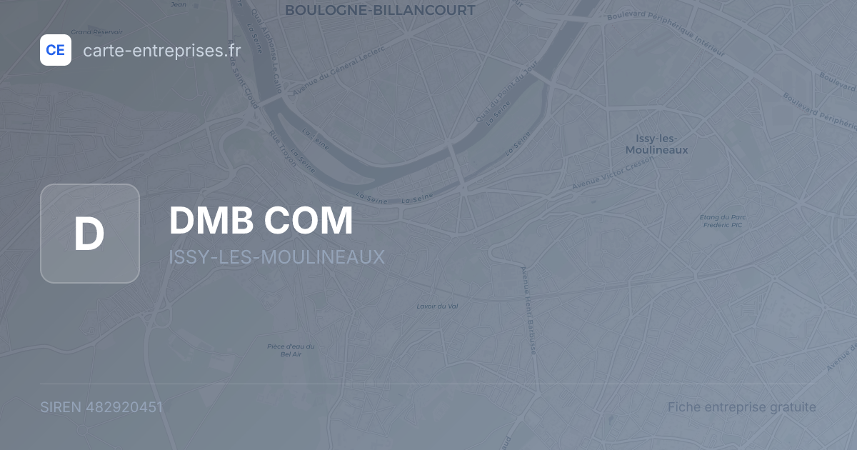 DMB COM — 482920451 — fiche entreprise