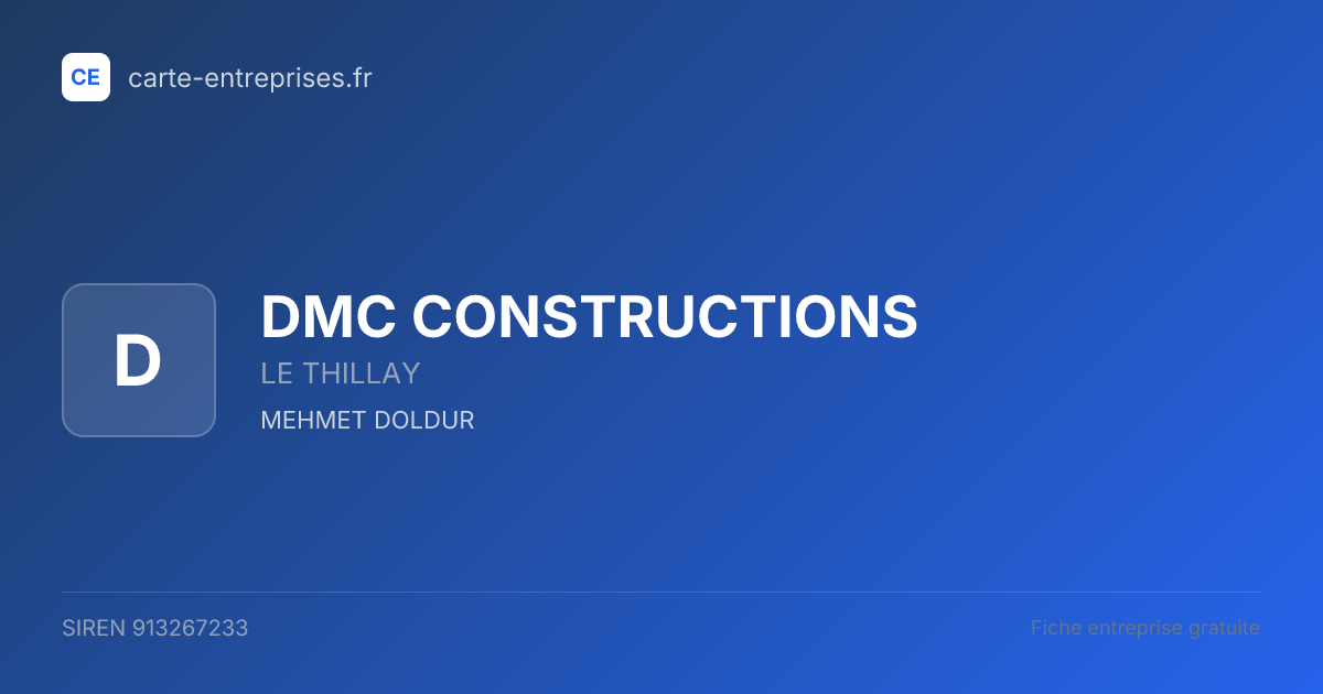 DMC CONSTRUCTIONS — 913267233 — fiche entreprise